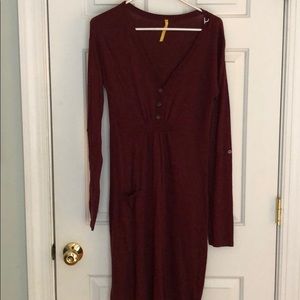 Maroon sweater dress